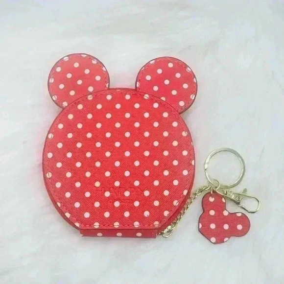 Red Polka Dot Coin/Card Purse, Mini Mouse Inspired - Picture 1 of 5